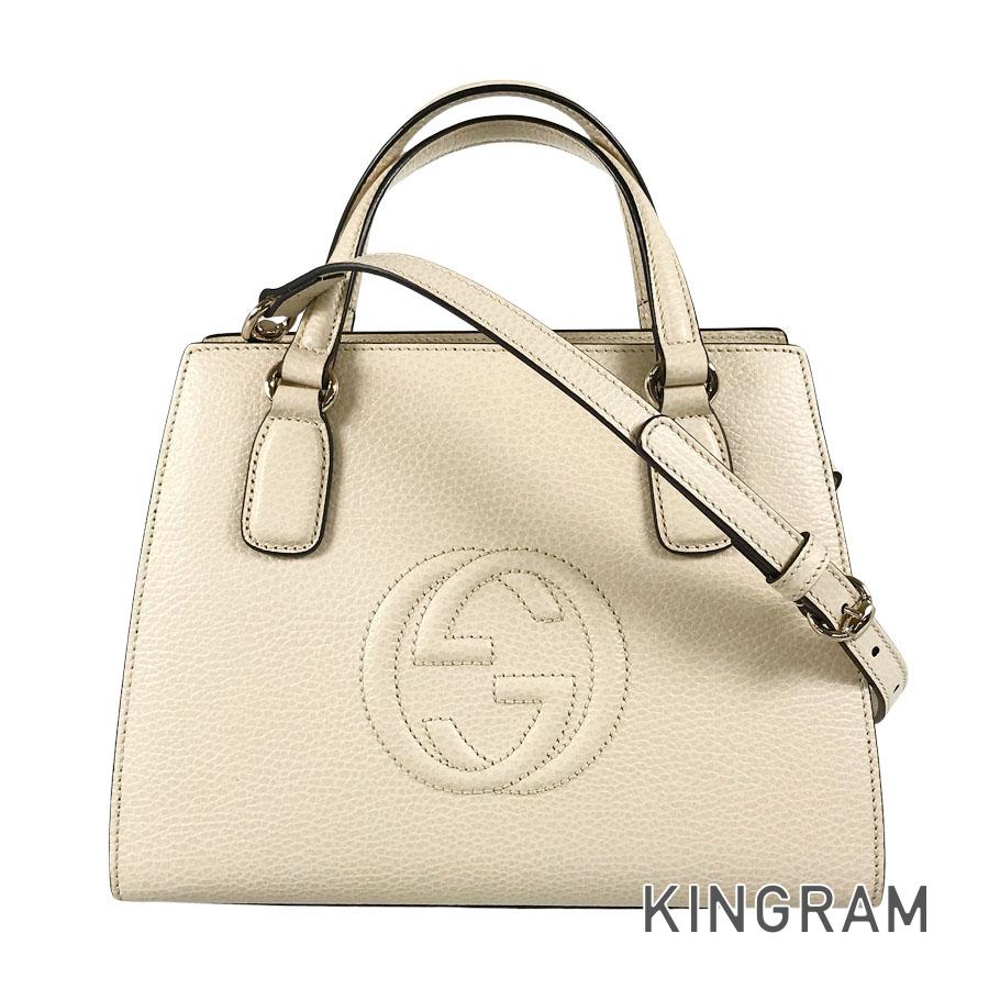 インターロッキングG 607722-213317 ハンドバッグ ftj【中古】