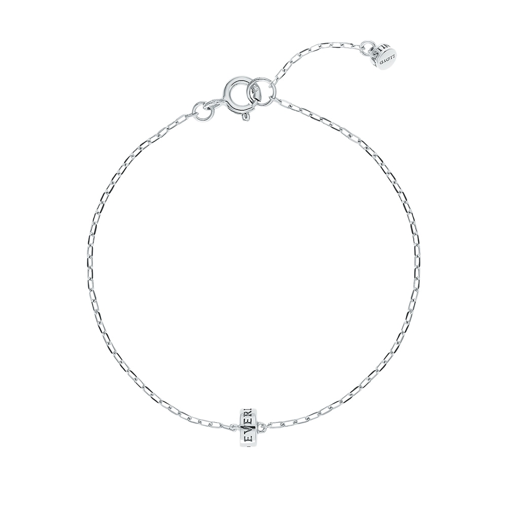 LLOYDエバラスティングシングルプレーンホワイトブレスレットLLBS22318SWY