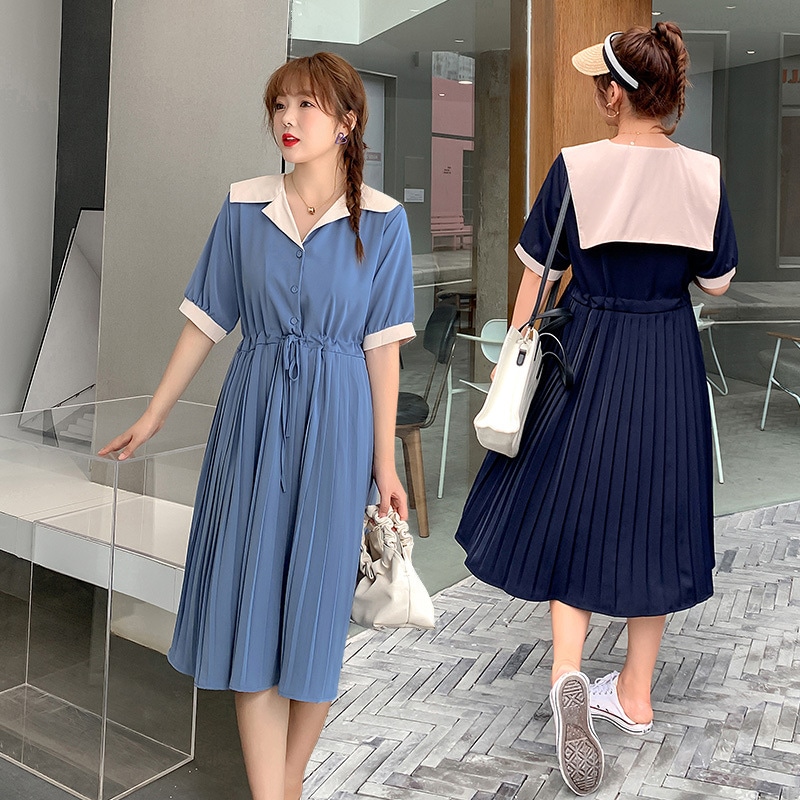 ワンピース 大きいサイズ 半袖 春夏 韓国 妊婦 マタニティ ゆったり きれいめ 3l 4xl 5l