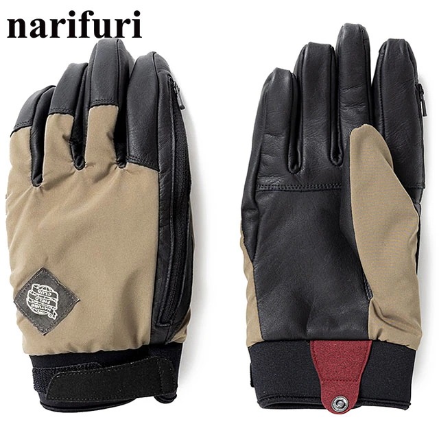 コラボ SoH NFC レザーコンビグローブ [NFSO-05] メンズ・レディース 手袋 日本製 自転車 バイク アウトドア KHAKI