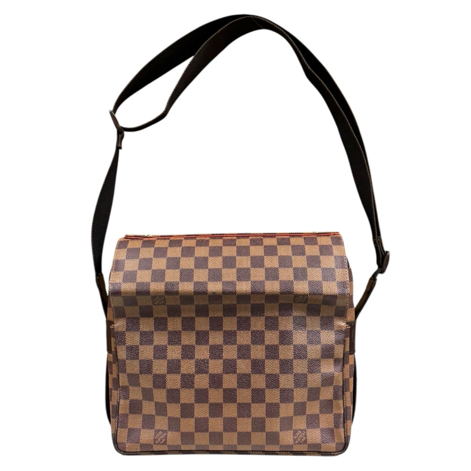 ルイヴィトン ナヴィグリオ ダミエ ショルダーバッグ ダミエキャンバス N45255 ブラウン LOUIS VUITTON 中古