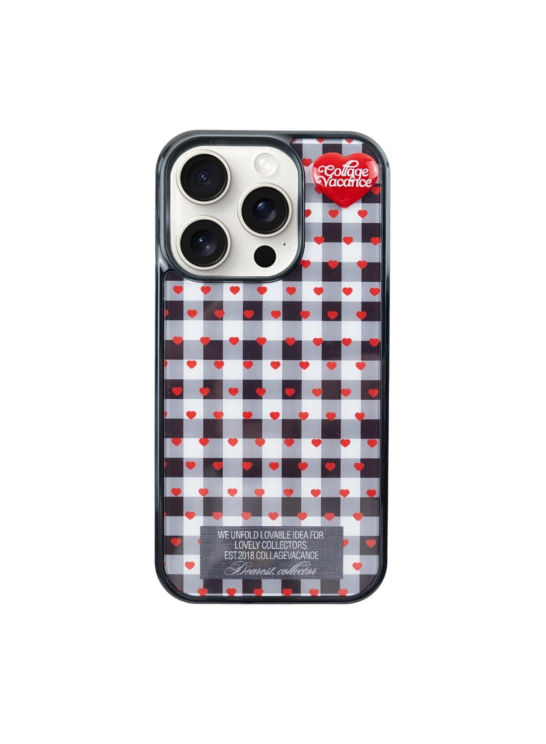 Collage Vacance Heart Logo Pendant Glass Bumper Case