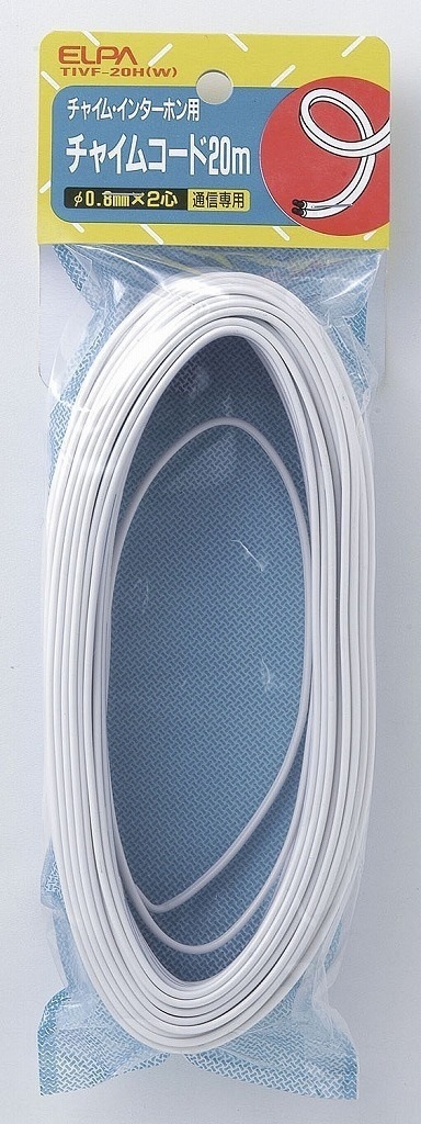 （まとめ買い）チャイムコード20M TIVF-20H（W） [x3]