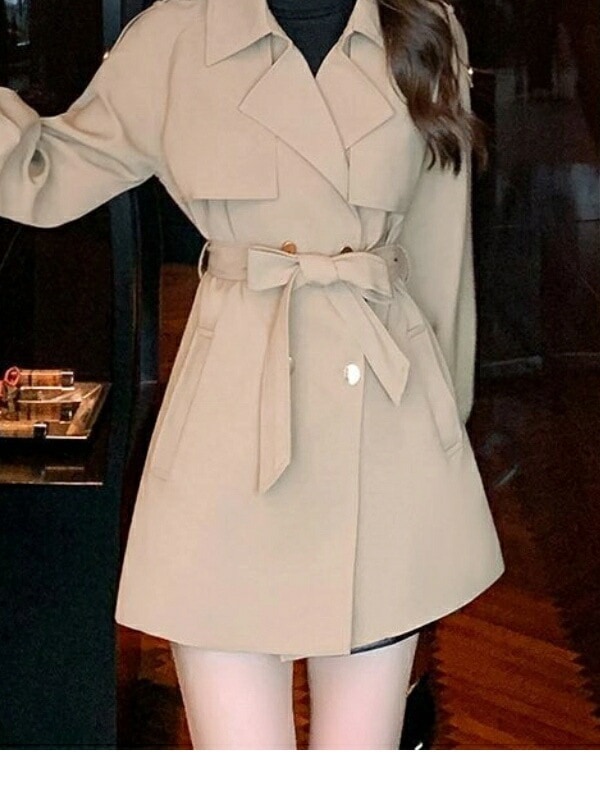 新作秋冬服 トレンチコート レディース 英国 ファッションダブルバックルゆったり着やせコート ジャケット 韓国 トレンチコート ロング 通勤 アウター