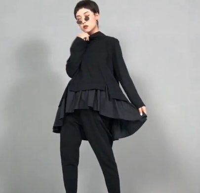 カジュアルトップス トップス ロング丈 袖あり 綿 光沢 爽やか 大人スタイル 大人可愛い きれいめ シンプル カジュアル 大人 上品 おしゃれ かっこいい レトロ アジアン 大人可愛い 大人女子
