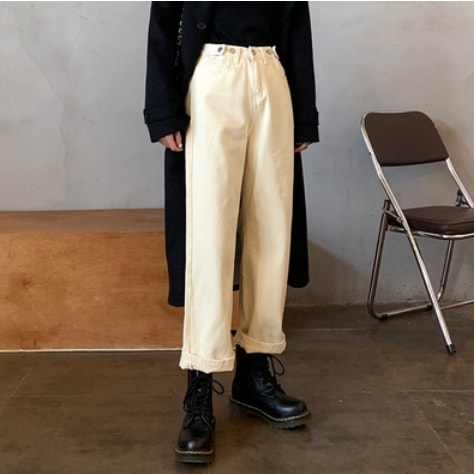 ゆったりストレートパンツ ボトム ズボン パンツ ストレート かわいい 大人可愛い きれいめ シンプル 大人 上品 おしゃれ かっこいい 大人可愛い 大人女子 こなれ感 キュート 爽やか ナチュラル