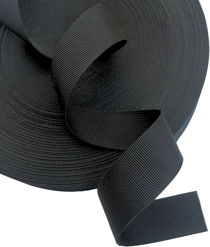 ナイロン平ベルト ナイロンテープ 厚み1.1ｍｍx幅38mmx長さ45ｍ 手芸用品 DIY アクセサリーパーツ(ブラック45ｍ) 5,318円