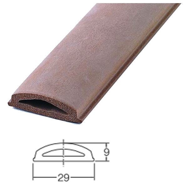 巾広クッション/引き戸用ゴムスポンジ H9W29L2500mm ライトブラウン 水上金属 #929-2500 DIY 日曜大工