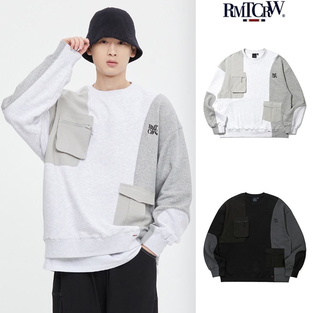 【ROMANTIC CROWN】FLECK POCKET SWEAT SHIRT