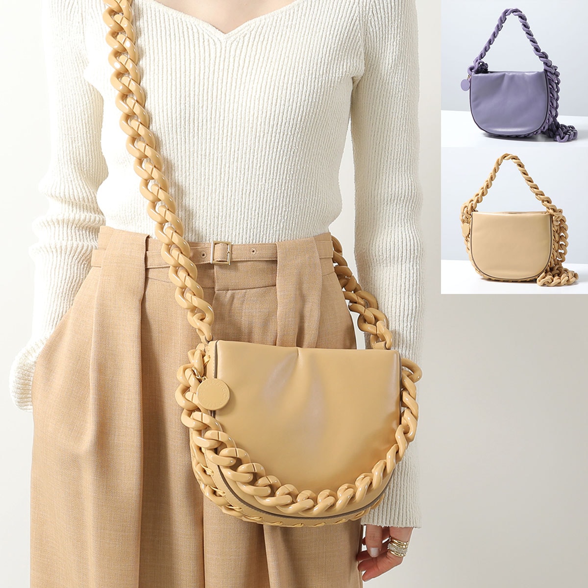 STELLA McCARTNEY ステラマッカートニー ショルダーバッグ Frayme Small Puffy フレイム スモール パフィー 7B0029 WP0105 レディース 鞄 カラー2色