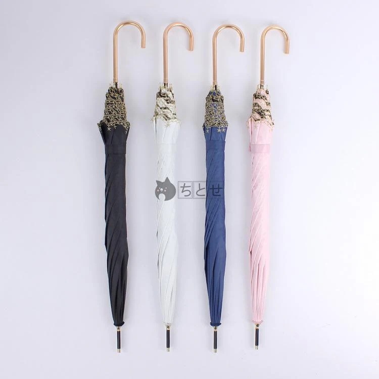 サンバリア 日傘 完全遮光 長傘 晴雨 傘 晴雨兼用 オシャレ uv uvカット 軽量 レディース フ 刺繍 晴 雨 雨傘 遮光 撥水 日よけ 紫外線カット