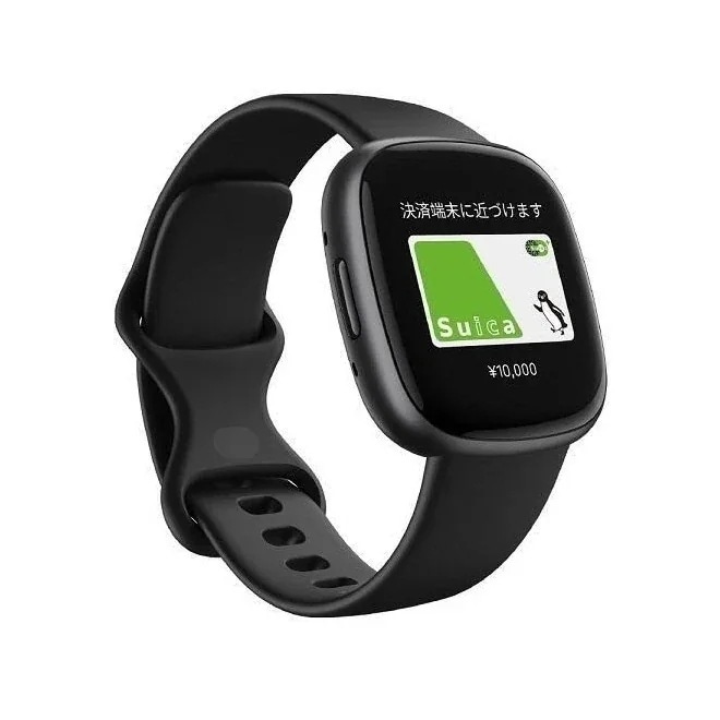 Fitbit Versa 4 [�u���b�N/�O���t�@�C�g�A���~�j�E��] ���i�摜