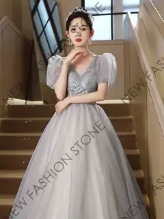 イブニングドレス女性2024新成人式イブニングドレス-46