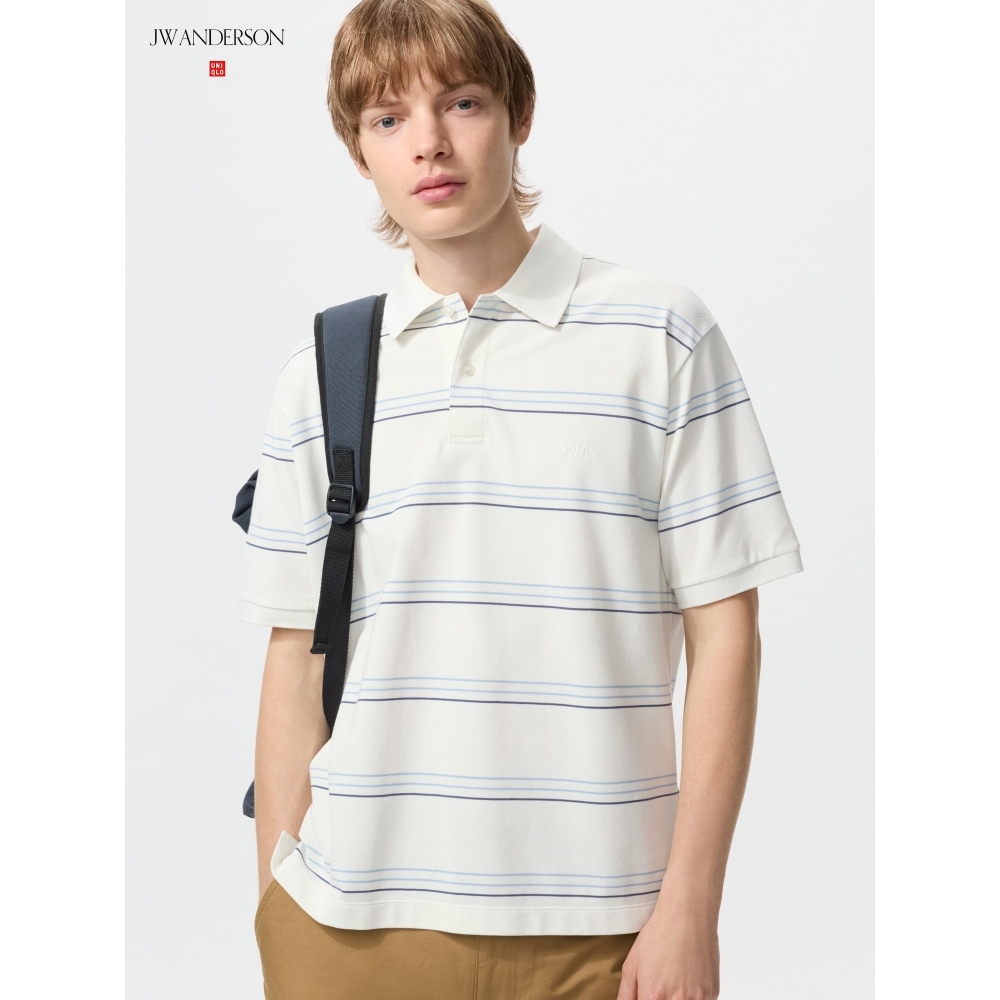 UNIQLO ドライピケットストライプポロシャツ (マルチ)