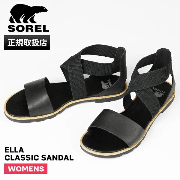 サンダル レディース ELLA CLASSIC SANDAL フラットソール ブラック 靴 NL5076 010 ブランド [正規取扱店]