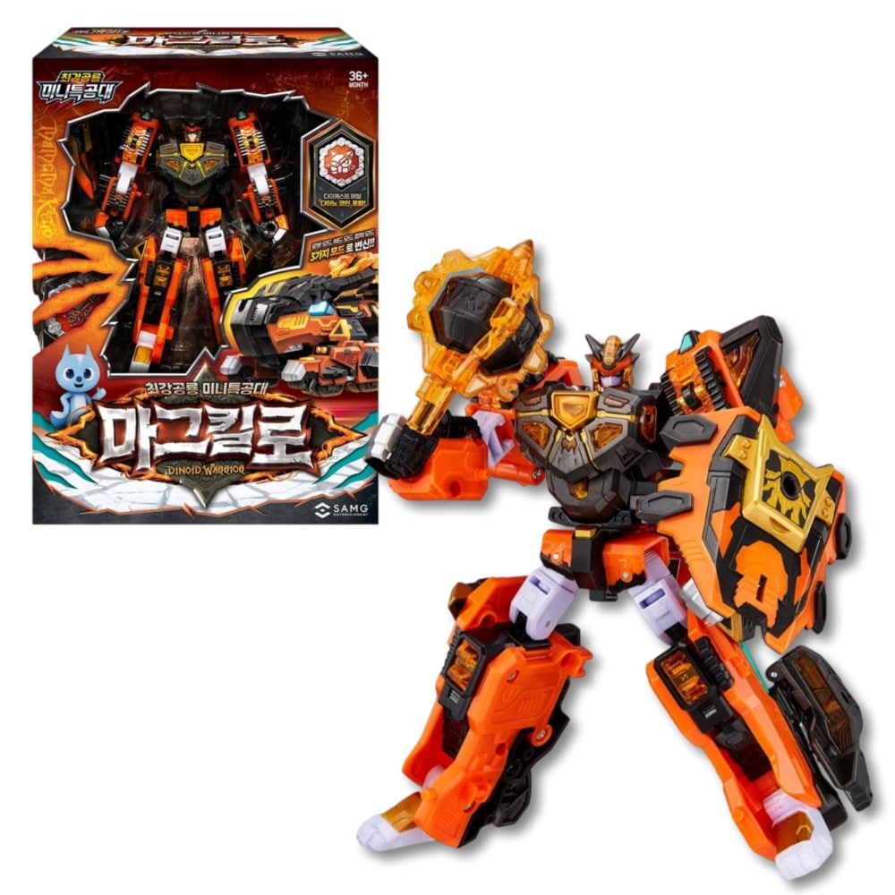 【公式】ミニフォース DINOID WARRIOR マグキロ MINI FORCE MAGMA KYLO 変身ロボット