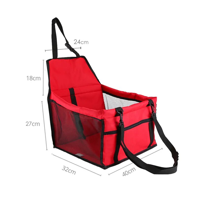 犬用キャリア 車用シートカバー 防水 ペット用トラベルキャリア リアプロテクター 犬用安全キャリア Red