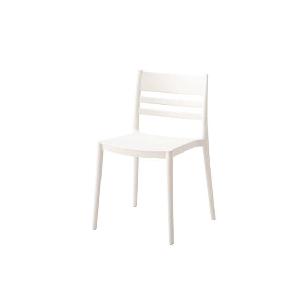 スタッキングチェア ホワイト 幅52奥行52.5高さ81座面高45.5cm 軽量 ポリプロピレン リビング