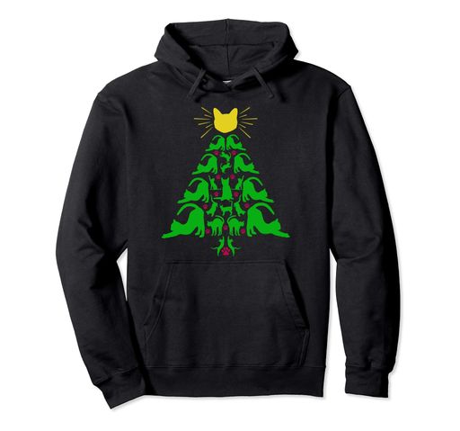 猫 クリスマス 面白い MEOWY クリスマスツリー 猫好き ギフト パーカー