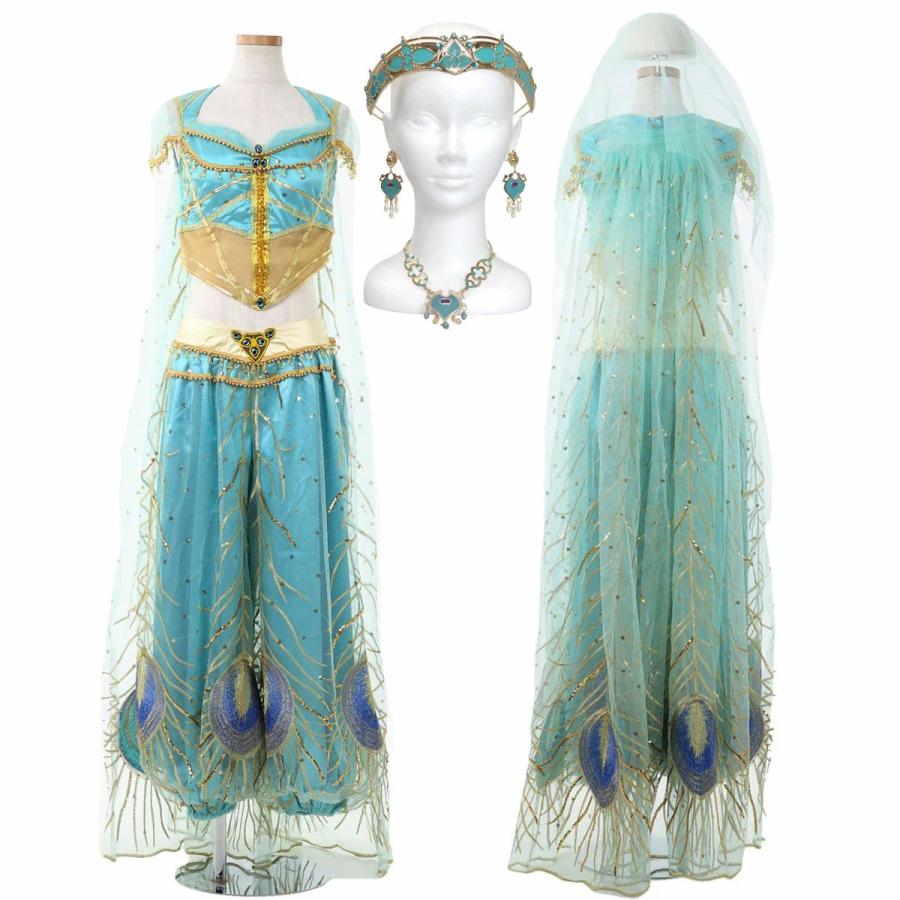 ２件購入でさらに2０0円OFFジャスミン 衣装 大人 コスプレ コスチューム アラジン プリンセス レディース アラビアン ハロウィン 仮平価