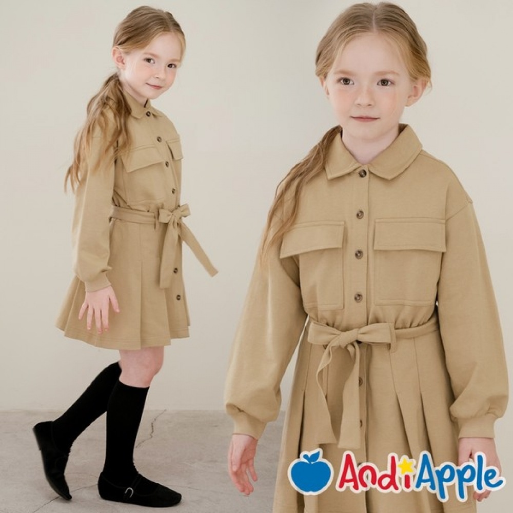 [アンディアップル] アイキャンショーユプリーツワンピース