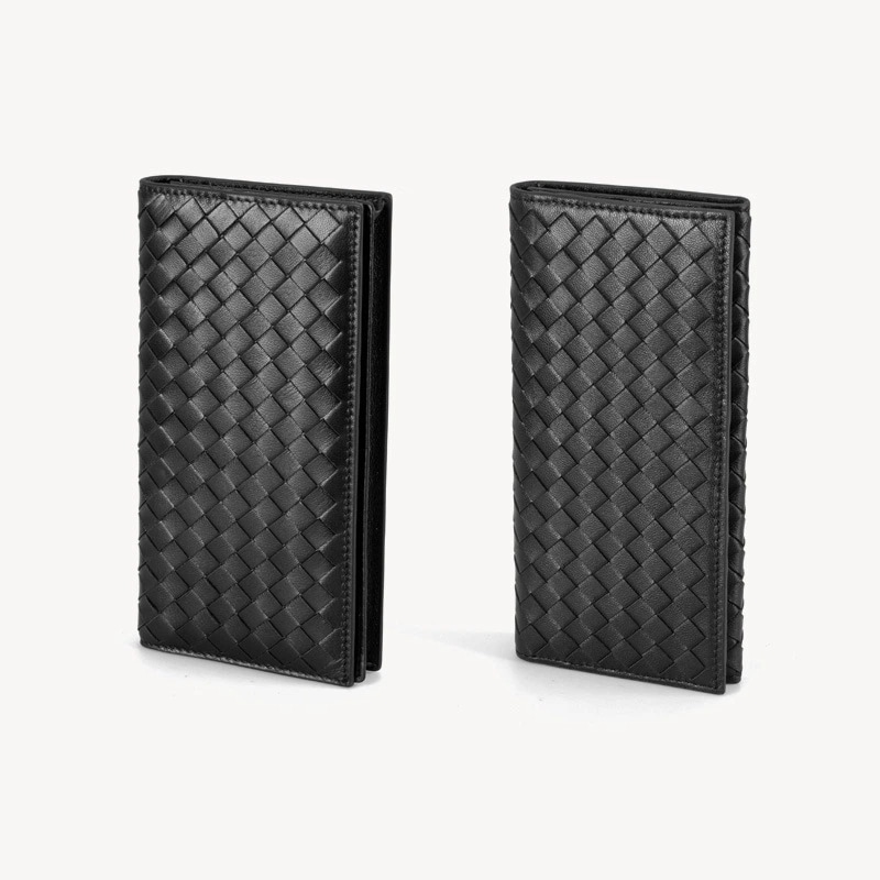 柔らかい手編みラムレザー 長財布 風カジュアル本革ウォレット　誕生日プレゼント