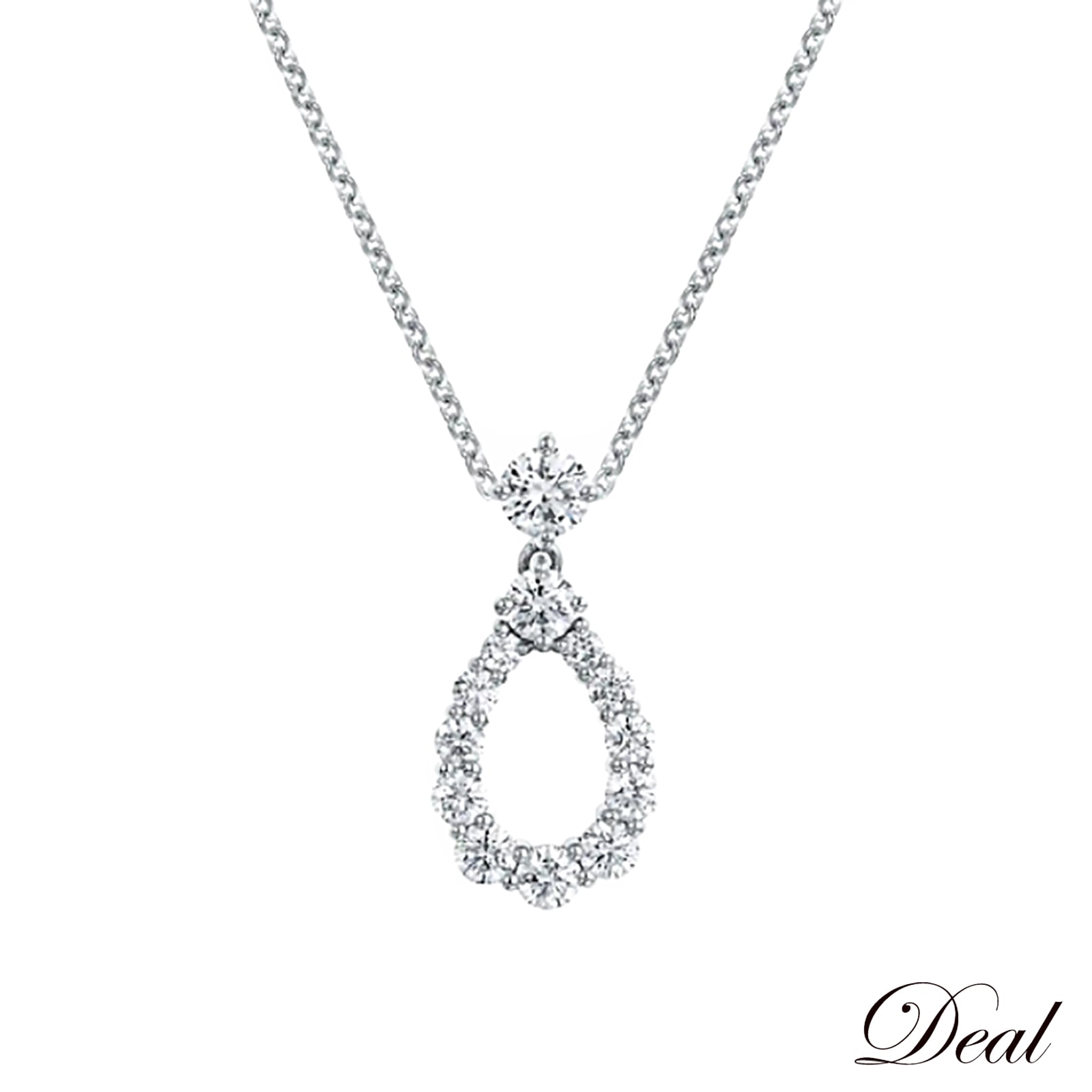 ハリーウィンストン ループ バイ ハリーウィンストン Pt950 ダイヤ PEDPPLMDLP ミディアム シルバー レディース ネックレス