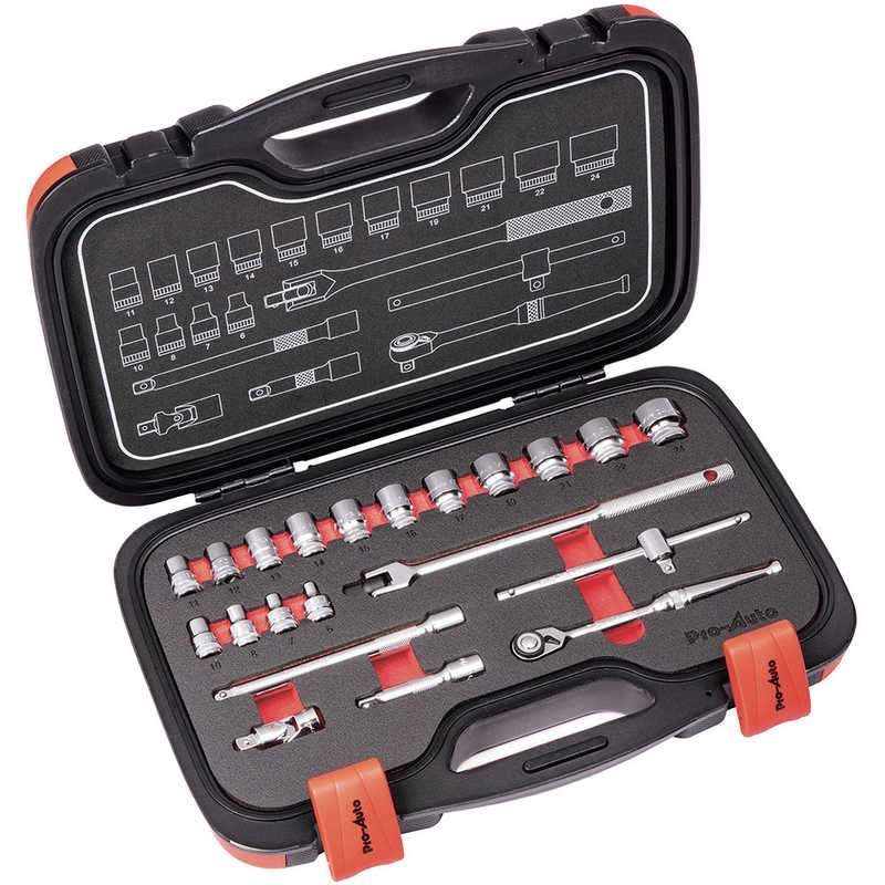 スエカゲツール　ProAuto3/8DR.21PCソケットレンチセット 　PA3021