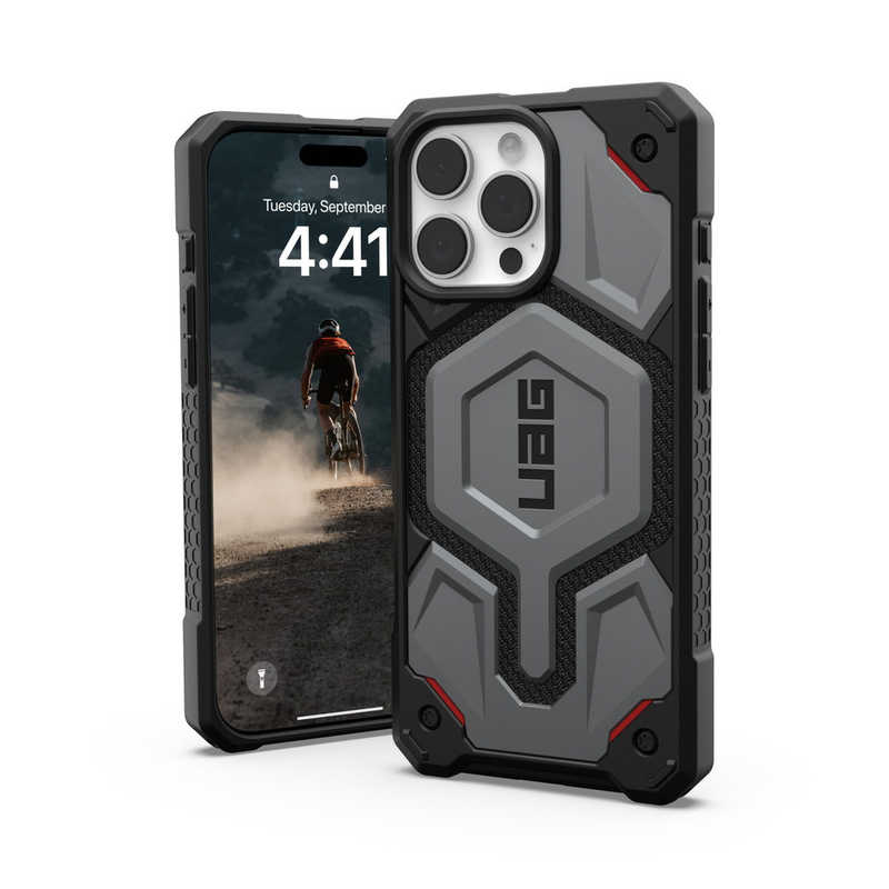 UAG　iPhone 16 Pro Max 耐衝撃ケース MAGSAFE対応 MONARCH PRO ケブラーシルバー　UAG-IPH24LA-PMS-KS