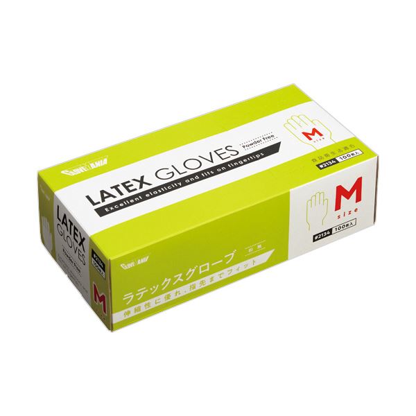 （まとめ） 川西工業ラテックスグローブ 粉なし M #2134 1箱（100枚） [x5セット]