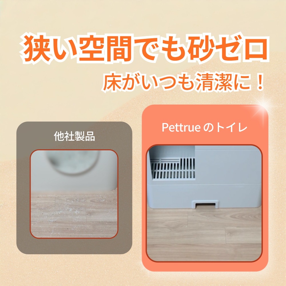 清潔キープ! 猫砂が散らからない！飛び散り防止トイレ