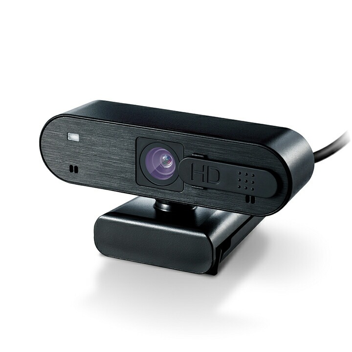 メガ割 Webカメラ オートフォーカス対応200万画素 Full HD 内蔵マイク付 ブラック