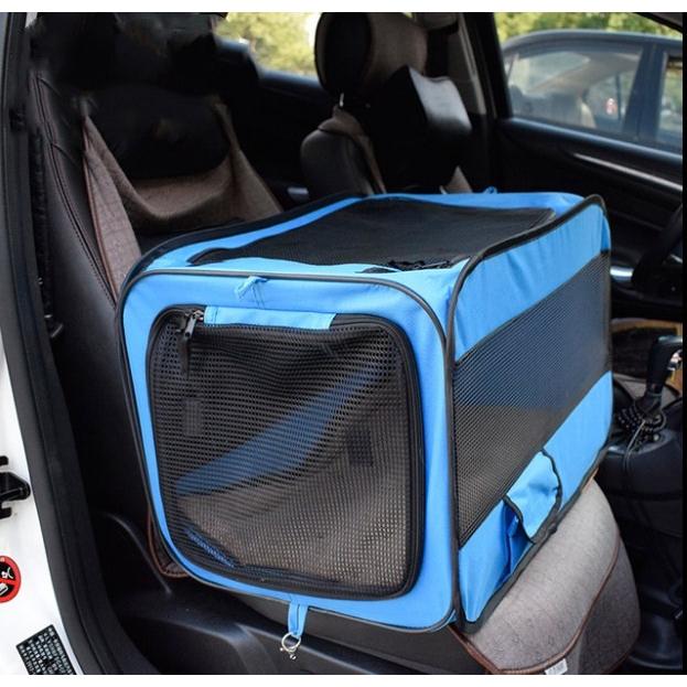 ペット ドライブバッグ ペットケージ キャリーバッグ 車 バッグ 76.7×48×48cm 犬用 ペットキャリー 小動物 室内用可 折りたたみ