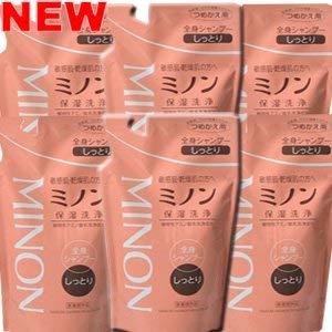 【6個】 ミノン 薬用全身シャンプー しっとりタイプ つめかえ用 380mlx6個 (4987107615930)