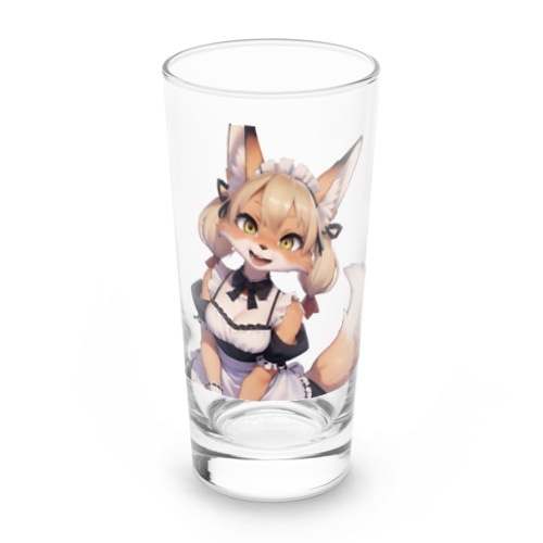 【文字入れ可能受注生産】キツネの女の子　メイド　ケモナー ロンググラス