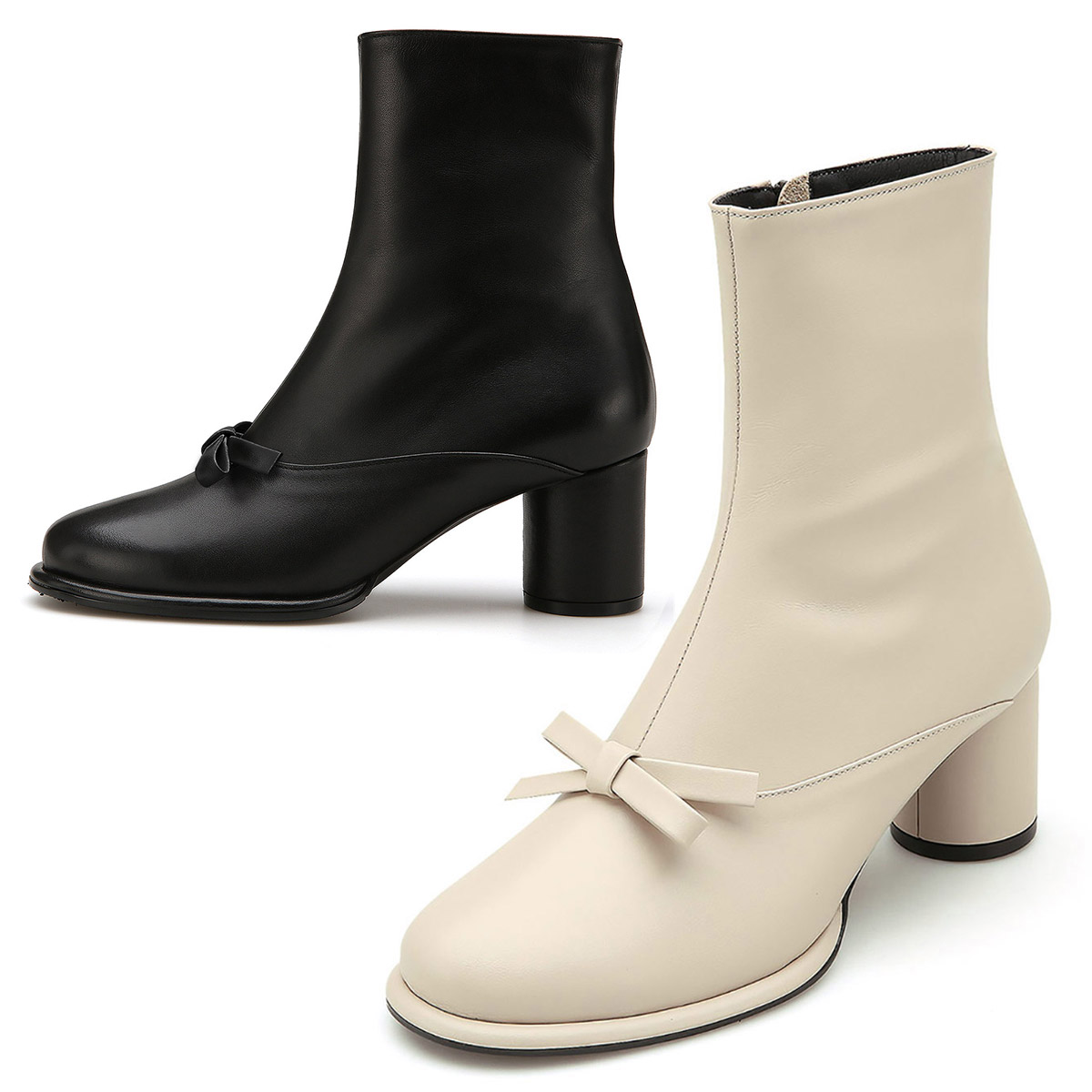 エリザベート フラットリボン アンクルブーツ EL22352