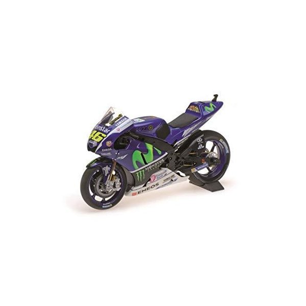 Minichamps 182163146 1:18 YZR-M1 Movistar Yamaha-Valentino Rossi-Testbike 2016， Multi 並行輸入品