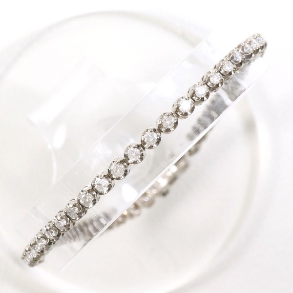 K18 18金 WG ブレスレット ダイヤ 2.00 カード鑑別書 ジュエリー 中古