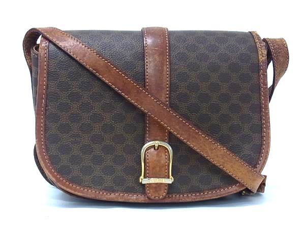 ショルダーバッグ マカダム柄 - ブラウン系 PVC×レザー ユニセックス【本物保証】