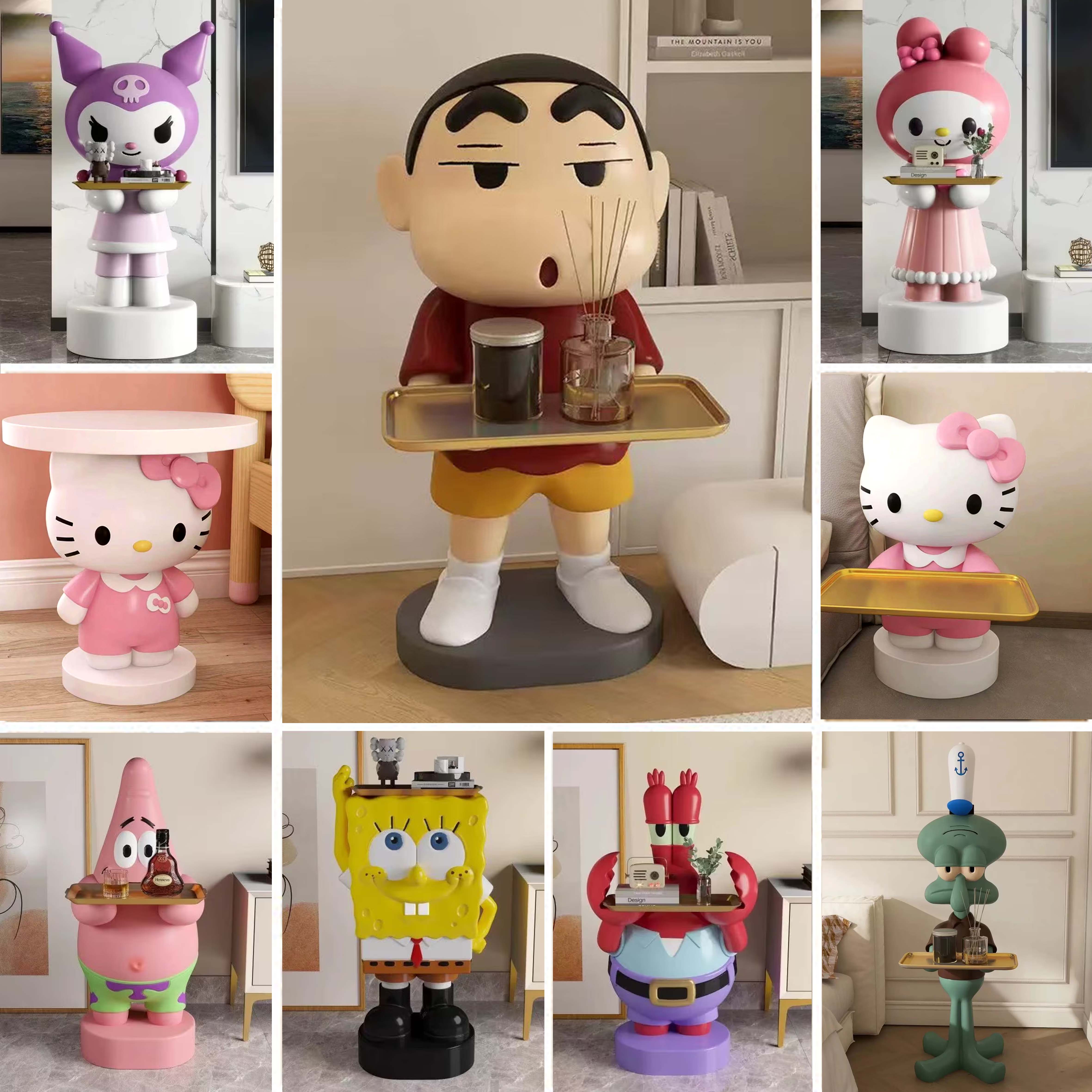 【工場直販 】【正規品保証】キティクロミクレヨンしんちゃん サイドテーブル20種小テーブルソファーサイド家庭用リビング小戸型ティーテーブルレンタルハウスベッドサイド棚りリビングルームミニ絵付けテ