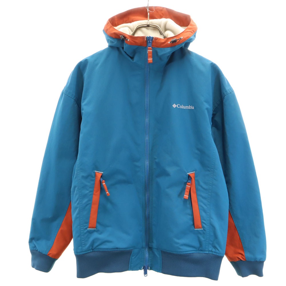 リバーシブル ジャケット M ブルー系 アウトドア ボア メンズ 古着