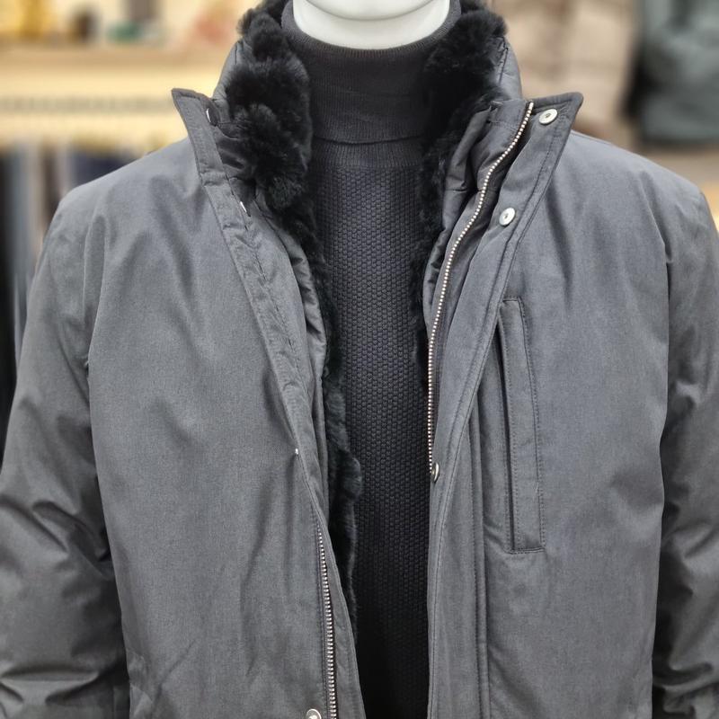 天然毛皮配色グースダウンジャンパーCDAAAJP420898_SH