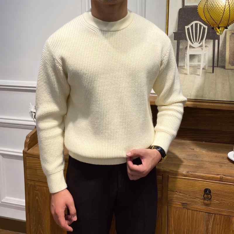 メンズ 服 シンプル ファッション オシャレ 大人 かっこいい 大きいサイズ ストリート 紳士服 秋冬 暖かい セーター カジュアル ラウンドネック プルオーバー ファッション ピット