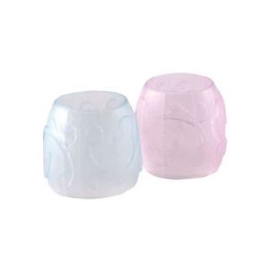 （まとめ） TANOSEE カラー指サック M ピンク3個・ブルー2個 1セット（10パック） (×4セット)