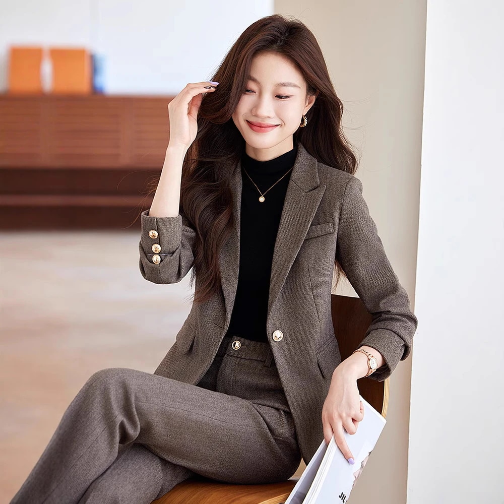 2026 春 ママスーツ セットアップ 秋冬 新作 長袖 スーツ おしゃれ OL 通勤 フォーマル 卒業式 卒園式 レディース