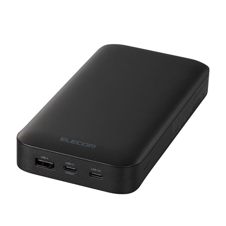 エレコム ELECOM モバイルバッテリー DE-C50L-20000BK 大容量
