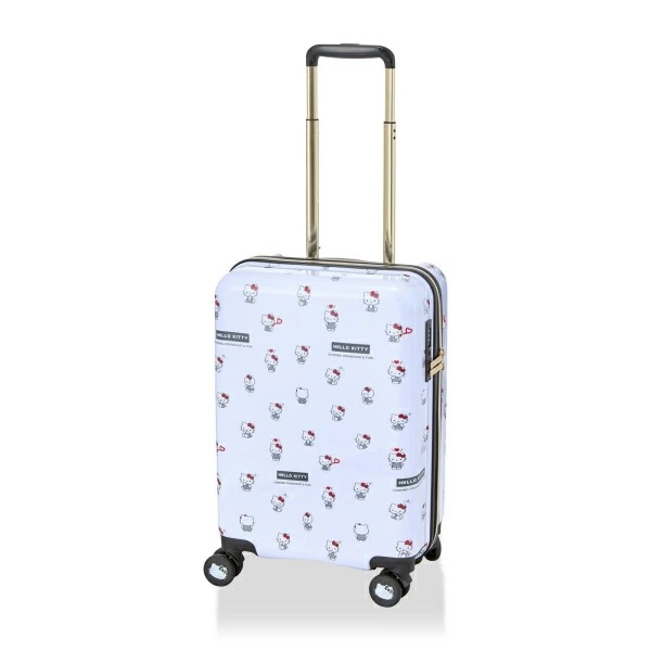 サンリオ ハローキティ ドリンクホルダー付き ジッパータイプ スーツケース Sサイズ (ホワイト) Sanrio_1702-712539