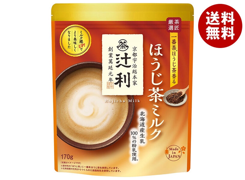 片岡物産 辻利 ほうじ茶ミルク 170g×12袋入