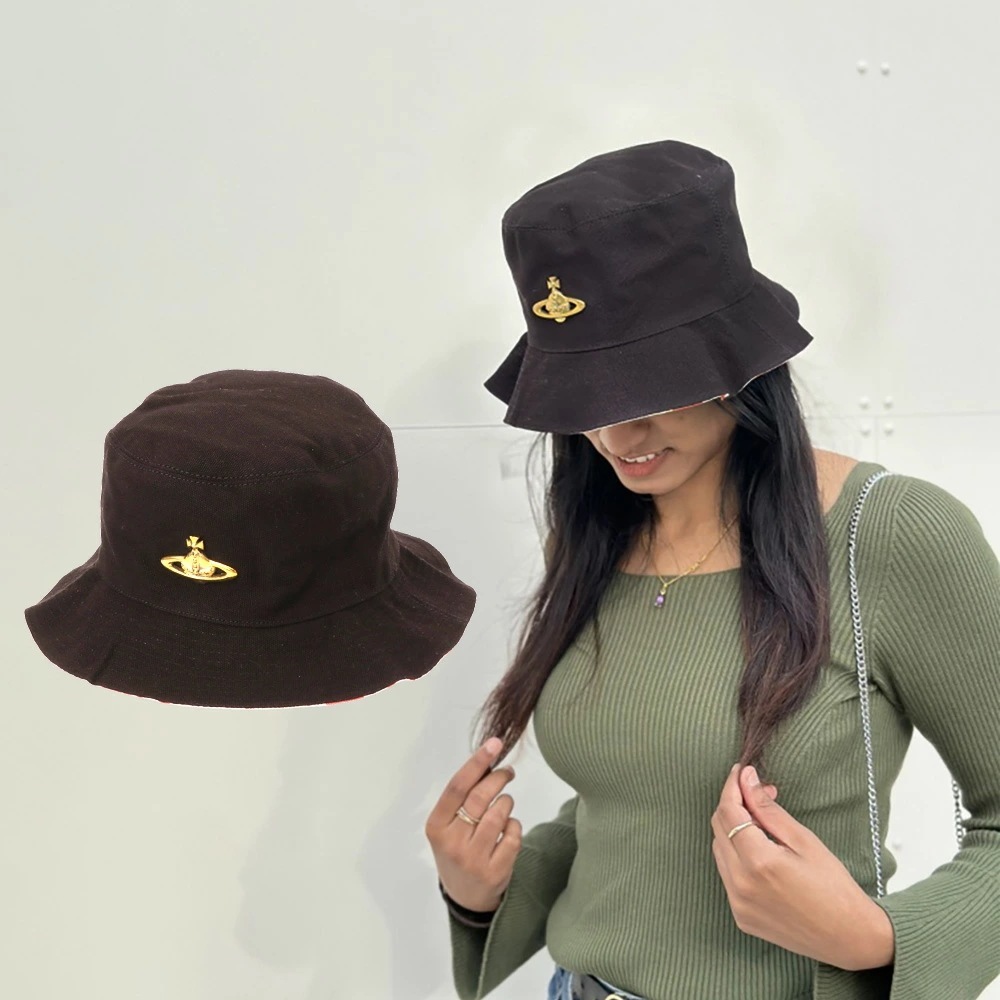 【最短翌日着】 ヴィヴィアンウエストウッド 帽子 Vivienne Westwood バケハ バケットハット FISHER BUCKET HAT レディース メンズ ユニセックス ワンポイント ロゴ