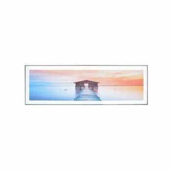 東谷 アートパネル 写真 海辺 140x45cm ホワイト ART-201C
